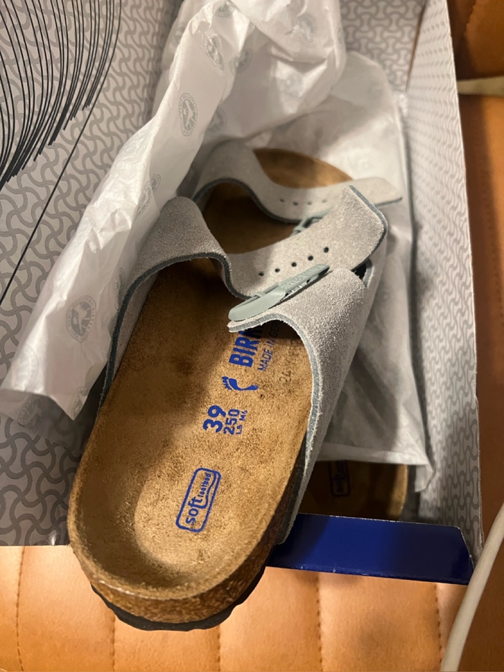 Birkenstock Arizona Soft Footbed Sandals in Sage Green - Picture 4 of 11